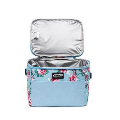 Lunch bag floral bleu ciel