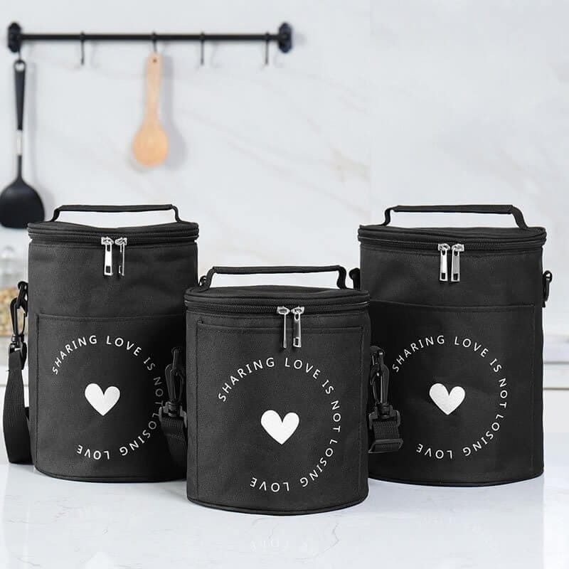 Lunch bag noir trois tailles