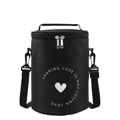 Lunch bag rond noir