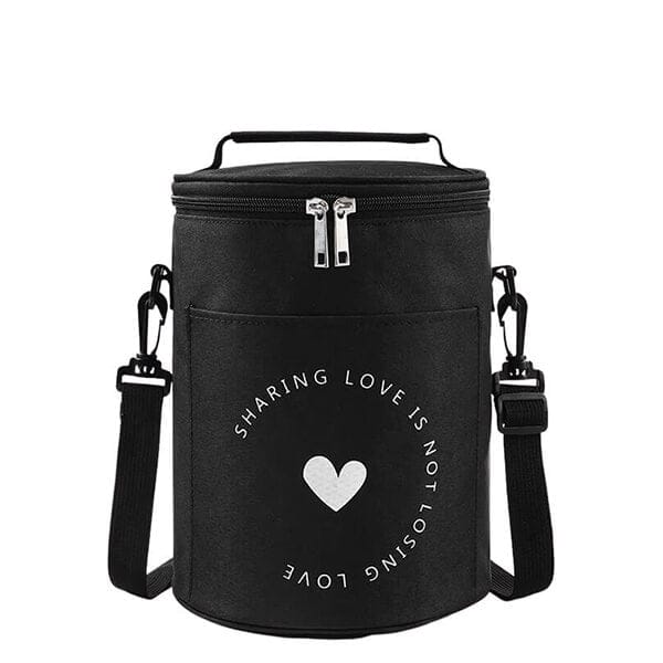Lunch bag rond noir